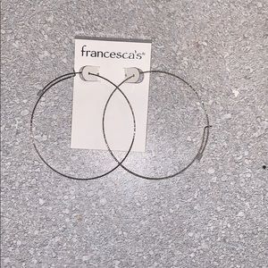 Silver hoop earrings